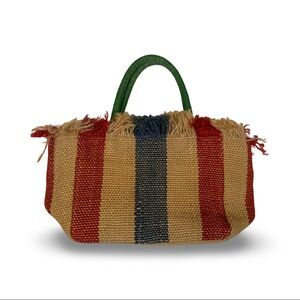Clare V. Fringe Trim Canvas Market Purse